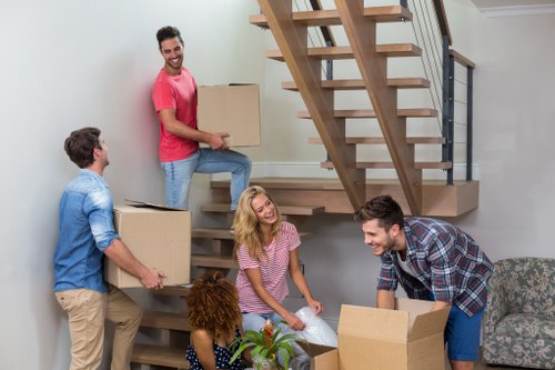 Packed moving van prepared for a Kentishtown house or flat removal