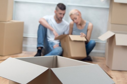 Organised storage boxes and furniture in secure storage