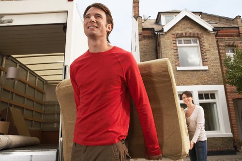 Carefully wrapped belongings ready for a local move or storage