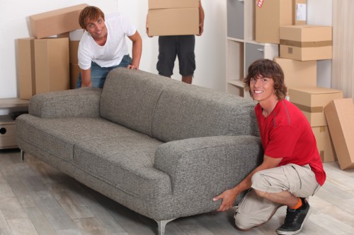 Charity donation items separated from storage waste for reuse