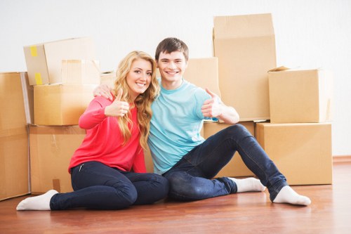 Local residents using mobile self storage during renovations